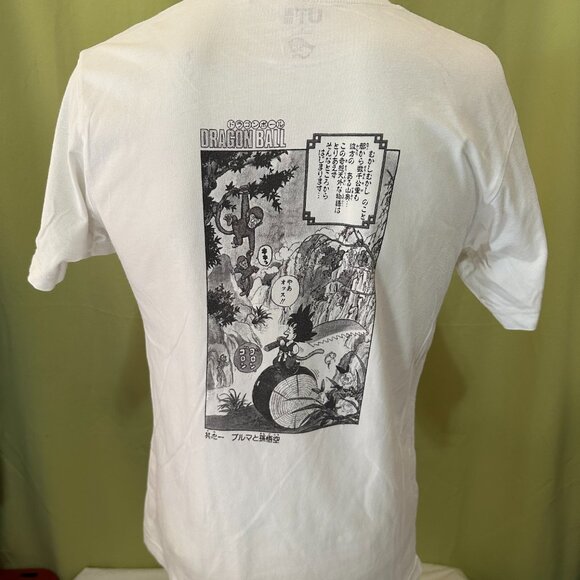 Dragon Ball Uniqlo Young Goku Bulma Men's White T Shirt Size Medium - Picture 4 of 5